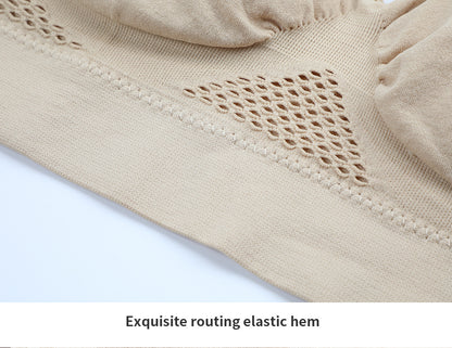 [Gentle Care] Plus Size Seamless Sports Bra for Women - Purple, Breathable Mesh Fabric, Push-Up with Removable Pads, Comfort Fit Vest Style, Sizes 36XL to 40XL, Plus Size Bra